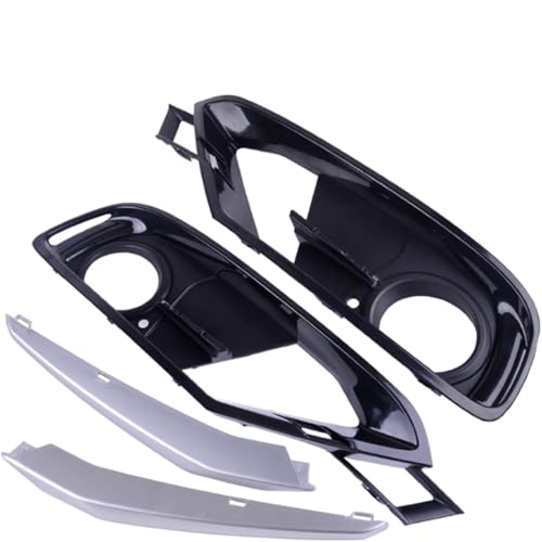 フォグランプハウジンググリル フォグランプグリル オープングリッド フロントバンパー クロームトリム 用のBMW 3シリーズ F30/F31用