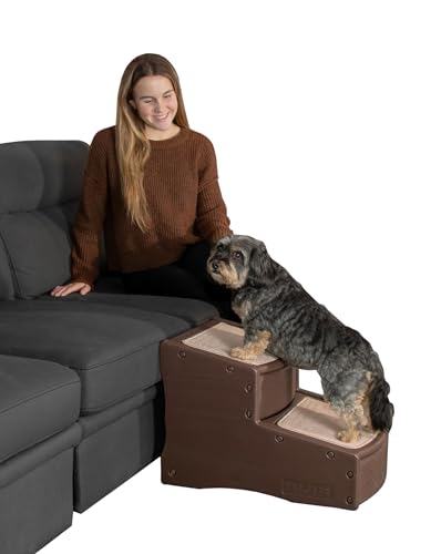 Image of Pet Gear Easy Step II Extra Wide Pet Stairs, 2 Step for Dogs /Cats up to 200 pounds, Removable /Washable Carpet, Easy Assembly (No Tools Required), 3 Colors