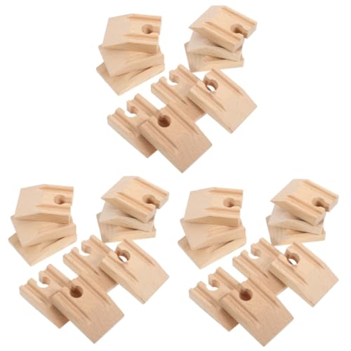 Rails de train bois UPKOCH accessoires concaves de circuit ferroviaire jouet éducatif enfant