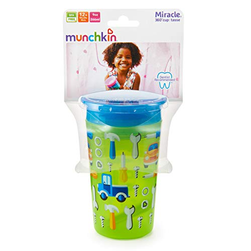 Copo Grande 360 Deco, Munchkin, Azul/Laranja, Grande