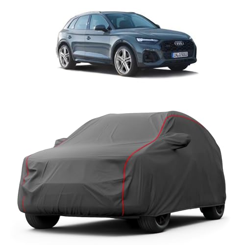 Image of Heavy-Duty Car Cover for Compatible with Audi Q5 (2021 to 2025 All Models) Deluxe Car Protection Cover - Waterproof & UV-Resistant All-Season Exterior Protection