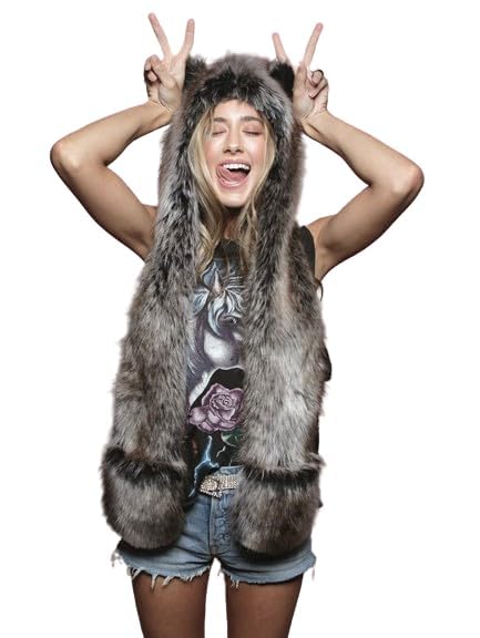 Sudadera con capucha de piel sintética ideal para el frío en fiestas de invierno