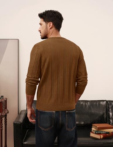 PJ PAUL JONES Mens Sweater Crew Neck Textured Long Sleeve Knitted Pullover Sweaters4