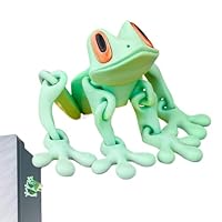 Flexibler Frosch Kühlschrankmagnet - 3D Gedruckte Gelenkfigur Mit Magneten 20,5cm