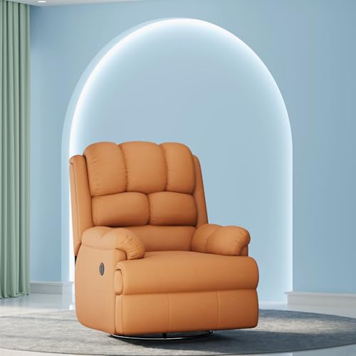 Image of The Sleep Company Luxe Motorised Recliner Sofa| Patented SmartGRID Technology | German Engineered Mechanism | 1 Seater - Superior Seat Comfort| Tan Leatherette | Free Installation