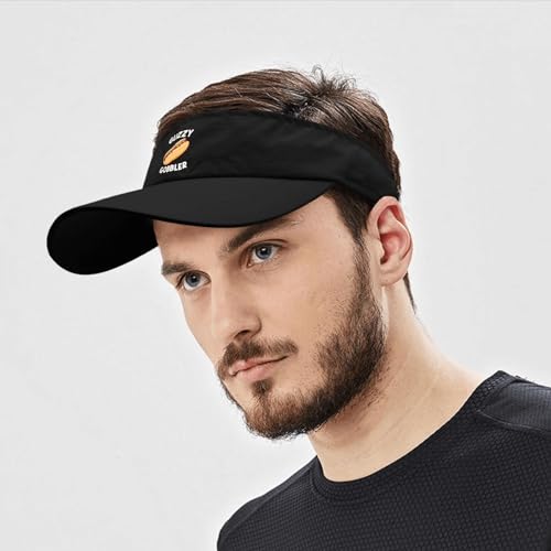 Image of Funny hot Dog glizzy Gobble Hat Sun Visor Hat for Adult Visor Hats Packable Golf Cap