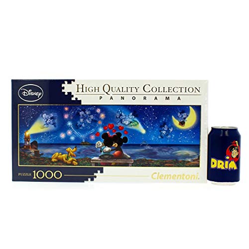 Clementoni - 39449 - Disney - Puzzle - 1000 Pièces - Mickey et Minnie - Jeu de Création et Logique pour Enfants - à Partir de 14 Ans et Plus - Collection - Panorama