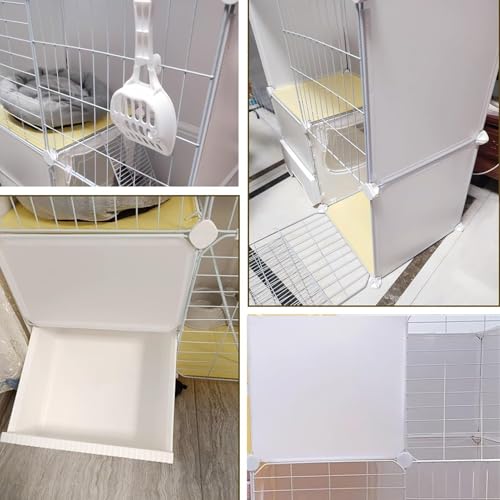 Espace d'exercice idéal pour 1 à 2 chats avec parc modulable à 3 étages - 7