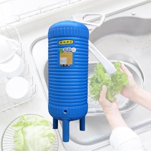 Well Pumps Pressure Tank Water Pressure Tank For Home Garden, PE Well Pressure Tank With Mounting Kit, Vertical 13 16 26 32 39 53 61 79 Gal Pressurized Water Tank For Tap/Well Water,Blue(100L/26.4Gal)
