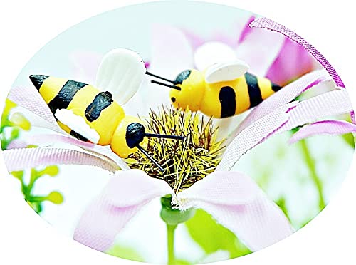 Lot Of 12 Miniature Honeybee Craft Cute Bee Outdoor Patio Decor Fairy Garden Supplies Animal Figurine Furniture Dollhouse #TOP4
