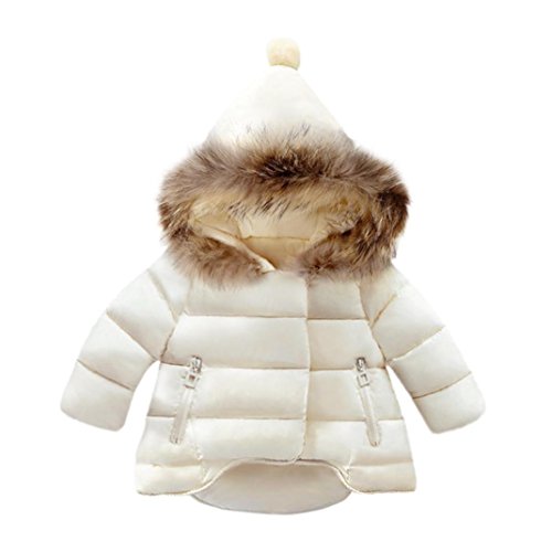 Ropa Bebé Otoño Invierno, Xinan Abrigos Bebé Abrigo de la Chaqueta de los niños de Baby Girls Boys Otoño Invierno Cálido Ropa de niños 6 Mes - 5 Años (12-18 Mes, Blanco)