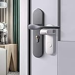 EUDEMON Childproof Door Lever Lock, Baby Safety Door Handle Lock, Easy to Install and no Tools Need or Drill (White, 2 Pack)