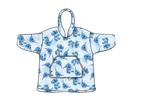 Sweat poncho Stitch pour enfant et pull plaid à capuche Disney