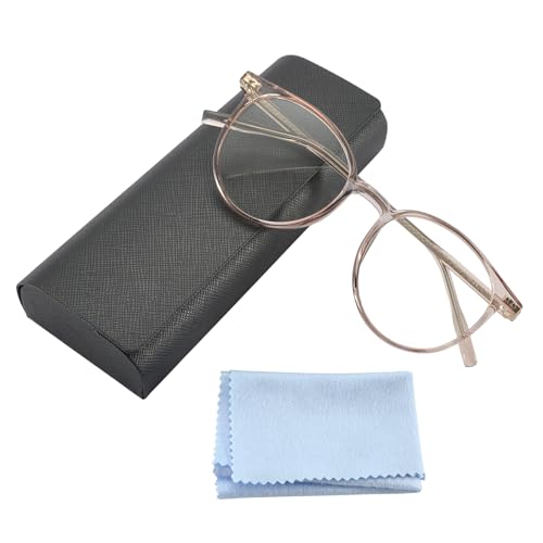 ACMPOOFDD Blue Light Blocking Glasses For Woman/Men Computer/Gaming Glasses Bluelight Glasses Round Blue Light Glasses (Transparent tawny)