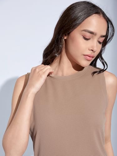 Image of Selvia Women's Textured Lycra Solid Top