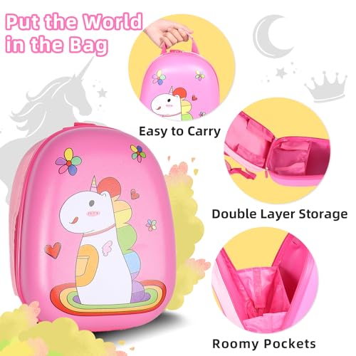 Unicorn-Kids-Luggage-Girls-Carry-on-Suitcase-W-4-Spinner-Wheels-Pink-Travel-Luggage-Set-WBackpack-Trolley-Luggage-for-Children-ToddlersPINK