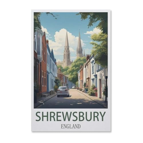 Metal SignShrewsbury EnglandVintage Tin Sign Home Kitchen Bar Cafe Club Cave Wall Decor(20x30cm8x12 inch-AA51