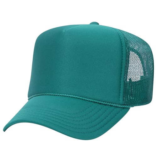 Image of OTTO Polyester Foam Front 5 Panel High Crown Mesh Back Trucker Hats in 97, Bulk, Wholesale