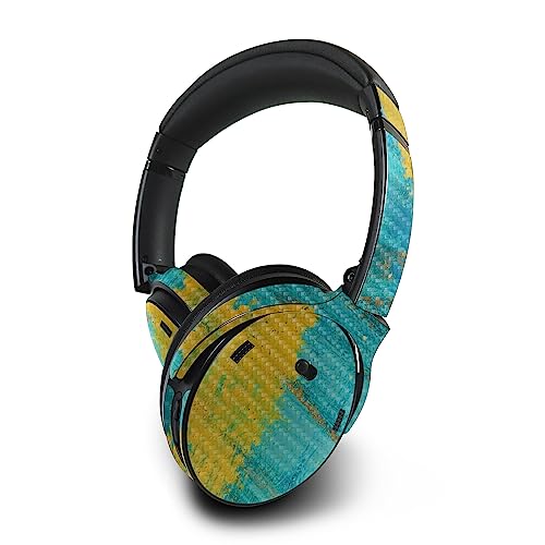 Image of MightySkins Carbon Fiber Skin Compatible with Bose QuietComfort 45 Headphones Acrylic Blue | Protective, Durable Textured Carbon Fiber Finish | Easy to Apply | Made in The USA