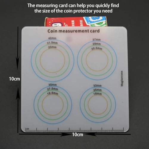 Coin Protect Sleeves and Coin Measuring Card Collection Supplies,3 Options, not Included Cardboard Coin Holders,Plastic Coin Capsules, Coin Storage Protectors Boxes (500)