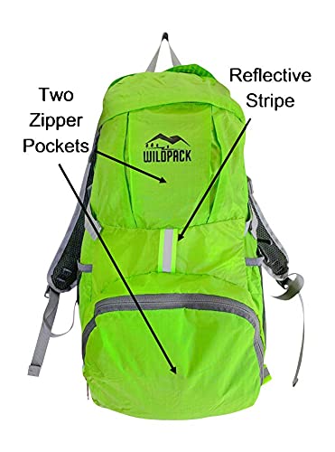 Mochila Deportiva Plegable Wild Pack Verde Lima Ligera miniatura 7