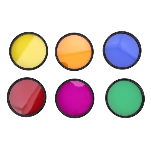 Telescope Filter Kit, 2 Inch Telescope Moon Filter, 6 Colors Filters Kit M48x0.75mm Telescope Eyepiece Filter Set, Telescope Nebula Filter, Telescopes Eyepieces