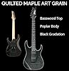 Ibanez Gio GRG120QASP-BKG Electric Guitar – RG 6 String Solid Body with Quilted Maple Art Grain Top, Maple Neck, Purpleheart Fretboard, Infinity R Humbuckers & T102 Tremolo Bridge - Black Gradation #3