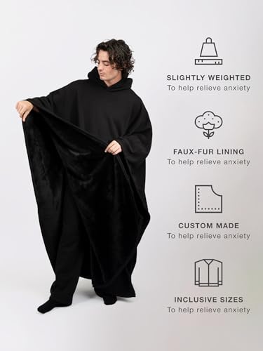 Image of FREE THE SHEEP Eden Hoodie - Oversized Weighted Hoodie Cloak with Ultra-Soft Faux Fur Liner