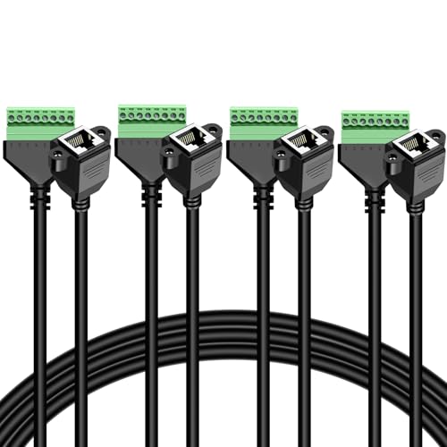 Conector RJ45 Hembra a Tornillo 8 Pines 4 Piezas 0.3 m miniatura 1