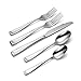 Oneida Silverware Set For 12, Moda 65-Piece Fine Flatware Set with Serving Utensils, Service For 12, 18/10 Stainless Steel, Dishwasher Safe For home, Knives Spoons and Forks Set (Silver, 65 pieces)