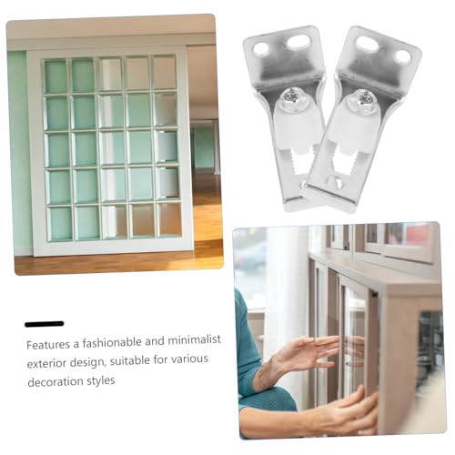 Kit de herrajes para puerta bifold con riel deslizante para clóset, juego ajustable de rodillos, 2 juegos, accesorios robustos y versátiles para instalación fácil miniatura 6