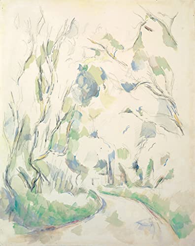 Image sur toile Paul Cézanne affiche chemin sinueux parc château noir