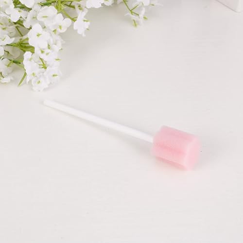 Miniatura 6 de Healifty Esponja desechable - 30 hisopos para la boca para ancianos, hisopos de esponja sin sabor para cuidado bucal, rosa