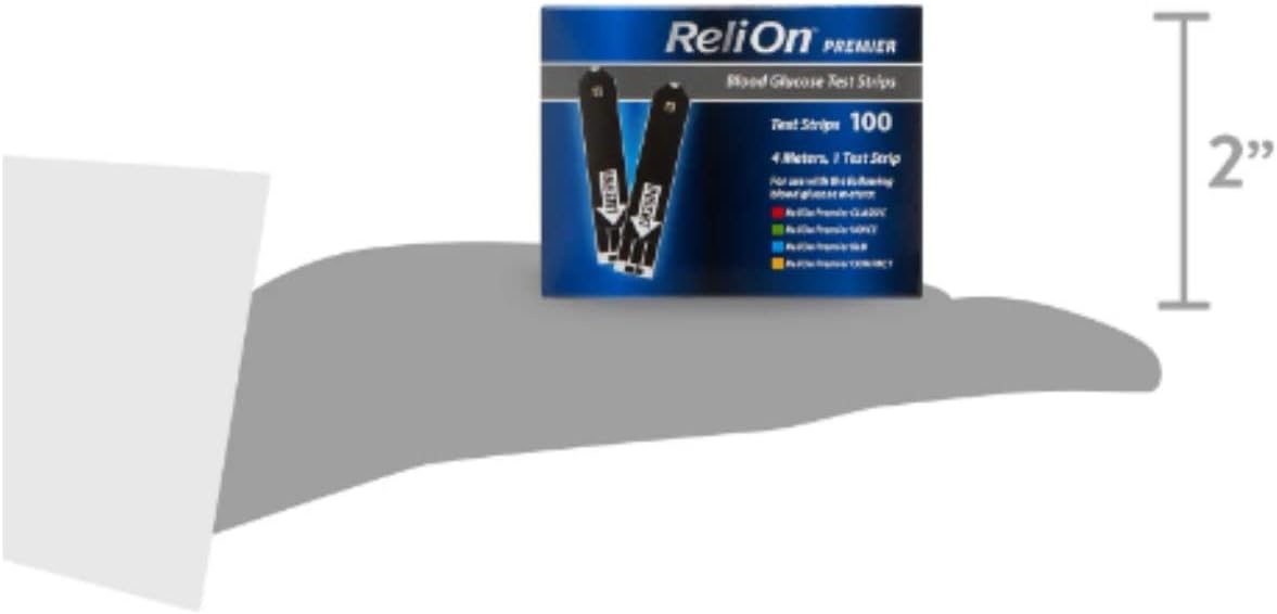 ReliOn Premier Blood Glucose Test Strips, 100 Count + STS Home Sticker. : Health & Household