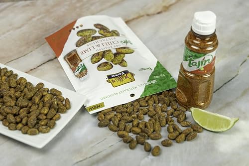 Image of Tajin Seasoned Pistachio Kernels | No Shells | Tajin Clasico Chili Lime | Non-GMO Project Verified | Gluten Free | Vegan | Kosher | Bag, 5 Ounce (Pack of 8)