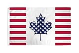 3x5FT Flag Canada USA Friendship United Canadian American US CAN