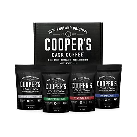 Bourbon & Whiskey Barrel Aged Coffee - 4 Bag Set Cover