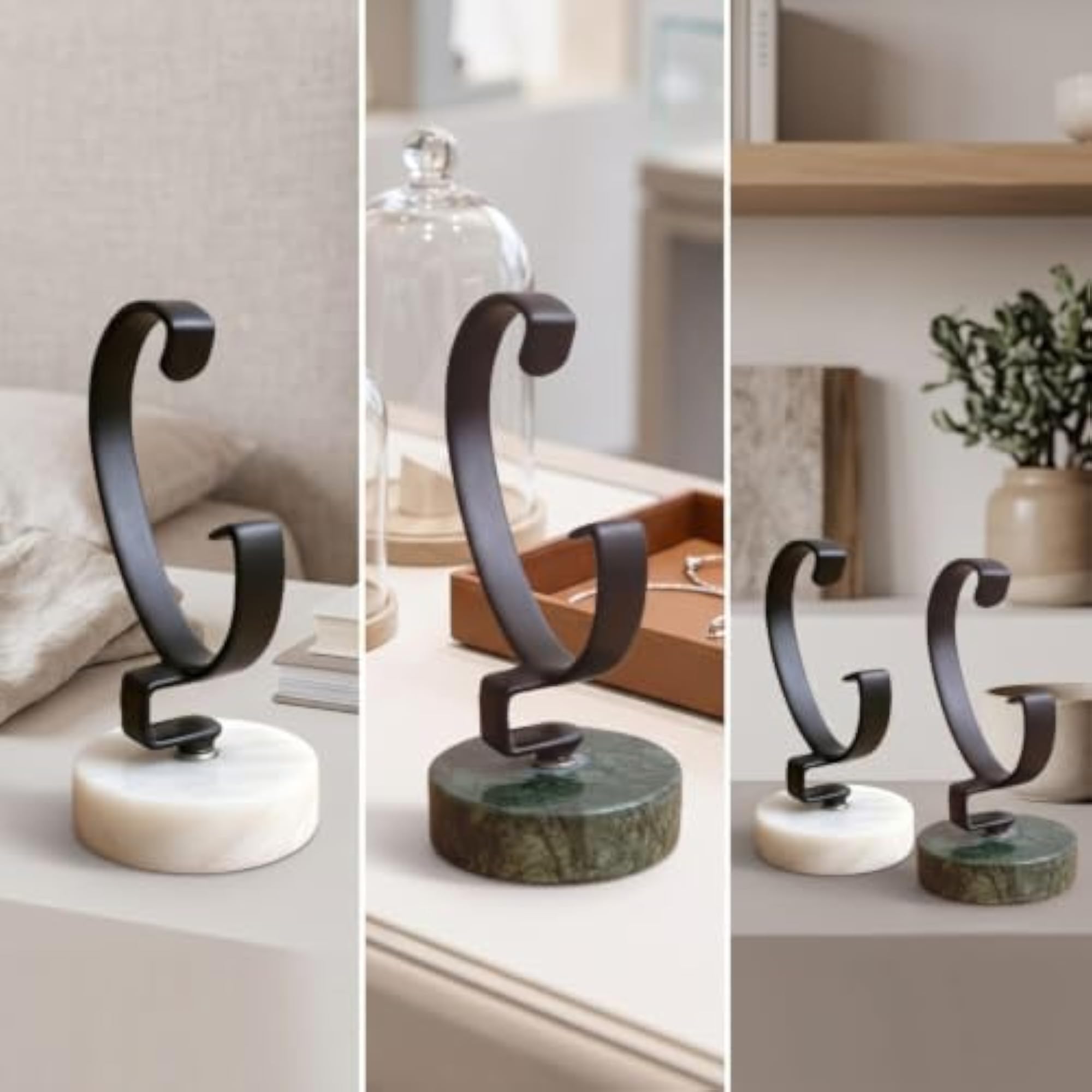 Compact Watch Stand Display with Marble Base