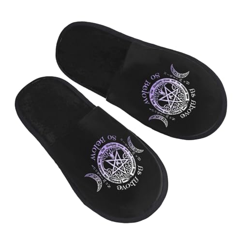 Wiccan Pagan Witch Slippers Woman'S Slipper Unisex Soft Indoor Shoes