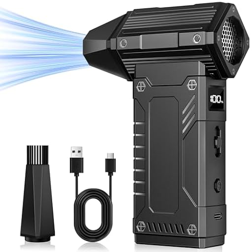 Anruzon Soplador de Aire Eléctrico, 350.000 RPM Electric Air Duster air Duster Eléctrico Potente con Batería de 12.000 mAh – Air Duster Eléctrico 8 Velocidades para PC, Hogar, Coche y Exterior | Ya disponible en tu tienda friki favorita! En mundofriki.es!