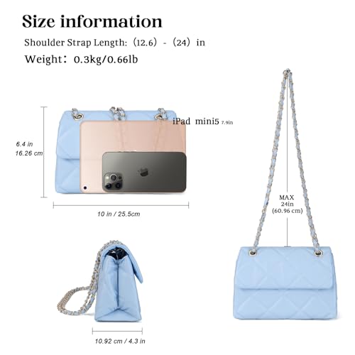 Image of Gladdon Quilted Crossbody Purses for Women Small Ladies Shoulder Bags with Chain Trendy Clutch Purse Cute Designer Bag