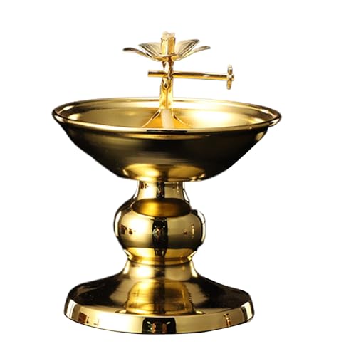 Portalámparas Ghee, Portalámparas regulable | Portavelas votivo de Buda de aleación,Soporte de luz de queroseno de escritorio budista dorado para dormitorio, salón, salón de té
