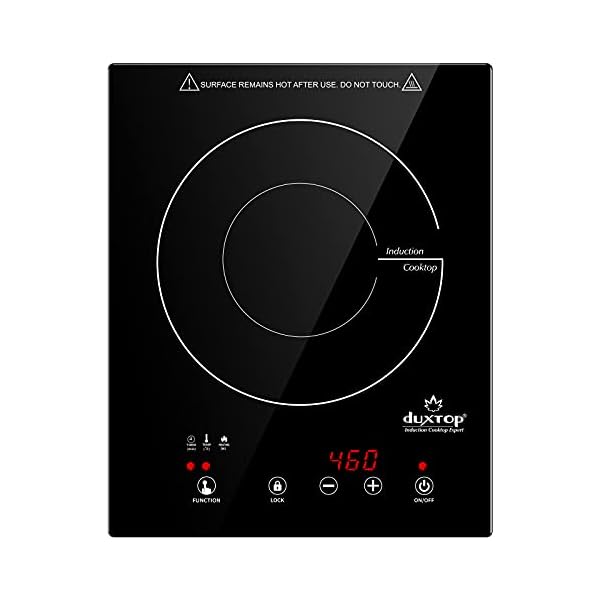 Duxtop Built-in Induction Cooktop, Portable Countertop Burner, Sensor Touch Induction Burner, 170-Minute Timer, Safety Lock, 1800W BT-200T1/8600BI
