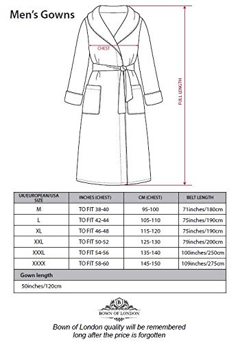 Bown Of London Men's Luxury Bathrobe - Premium Cotton Robe (Xl) #TOP6