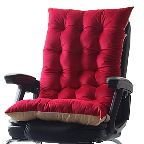 QWERTYUKJ Auflage Für Deckchair Sonnenliege Multifunktion Kissen Mit Festem Gurt Gartenstuhl Auflagen Liegenauflage Gartenliege Dick Garten Kein Stuhl (Color : Red, Size : 90x45cm)