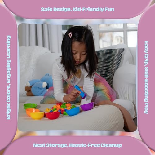 Image of Montessori Sorting Toy for Toddlers- Fine Motor Skills, Sensory Bin & Preschool Learning Toys, Color Sorting Toys for Kids 3-5 Years, Learning Activities and Early Educational Toy
