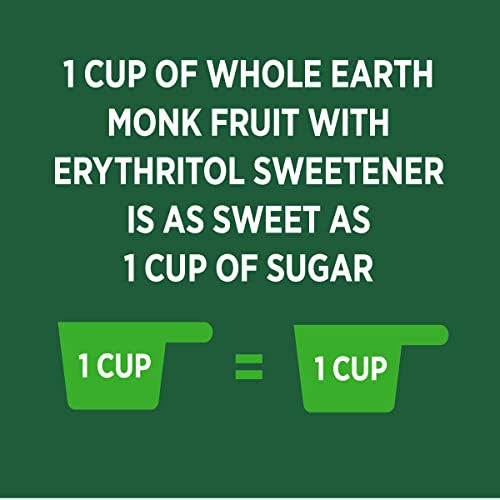 WHOLE EARTH Monk Fruit Sweetener with Erythritol, Plant-Based Sugar Alternative, 12 Ounce Pouch - Image 6