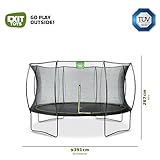 EXIT TOYS Silhouette Trampolin - ø366cm - Rundes Gartentrampolin Outdoor für Kinder - Mit Sicherheitsnetz - Preisgünstig - Sicherer Einstieg - Gute Sprungkraft - Mit Fußschutzsystem - Schwarz - 3