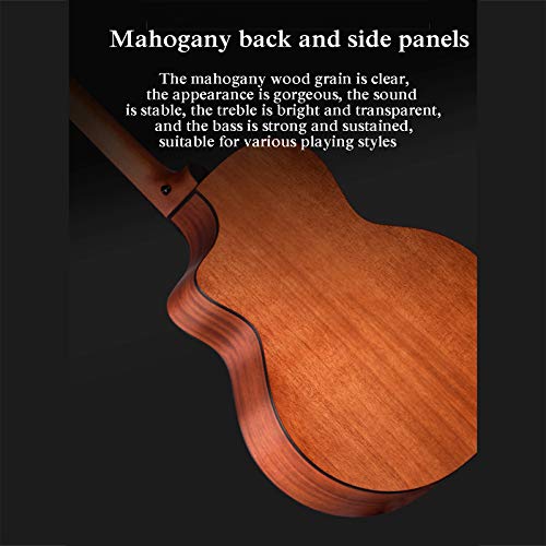 AWJK Guitare de Guitare Acoustique Classique de Taille complète et Guitare Junior,Marron - Les Beatles, Paul McCartney, John Lennon, RIngo Starr, George Harrison AWJK Guitare de Guitare Acoustique Classique de Taille complète et Guitare Junior,Marron – Image 5
