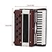 6CM Mini Accordion Model, Miniature Wooden Accordion Model Music Instrumental Model with Delicate Box for Home Decor Music